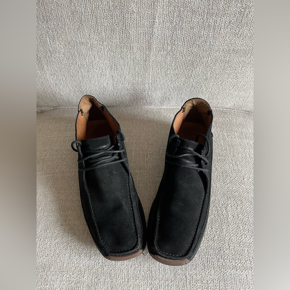 GEOX black suede men’s shoes Sz EU 44 US11